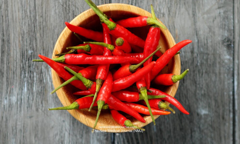 Bowl of bright chili pepper